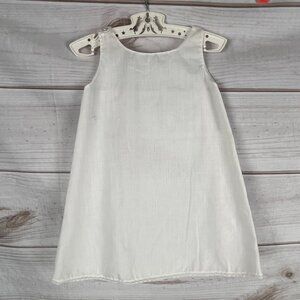 Vintage Alexis Girls Size Medium Poly Cotton White Slip Nightgown Dress Lace